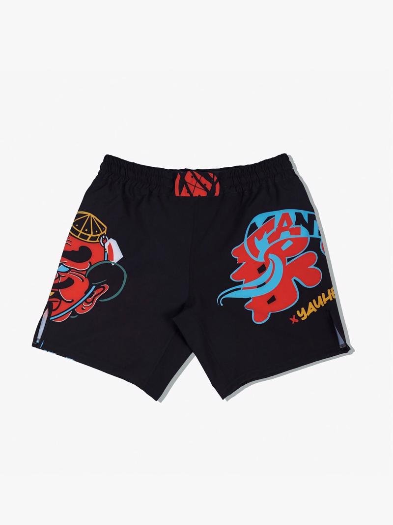 MANTO TENGU FIGHT SHORTS-black